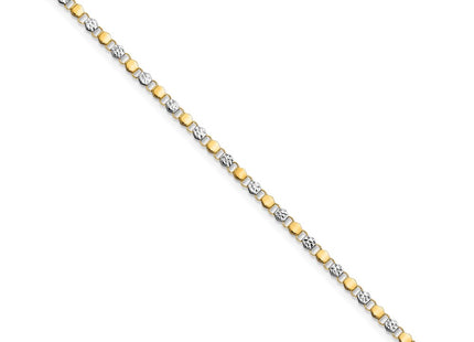 14k Yellow & Rhodium Bracelets Style FB1906 - Classique Jewelry Inc.