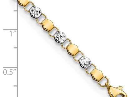 14k Yellow & Rhodium Bracelets Style FB1906 - Classique Jewelry Inc.