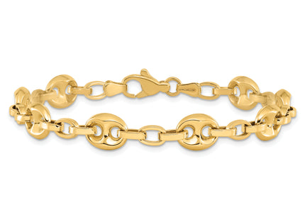 14K Polished Fancy Anchor/Mariner Link 7. Bracelet