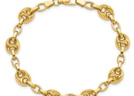 14K Polished Fancy Anchor/Mariner Link 7. Bracelet