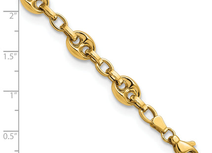 14K Polished Fancy Anchor/Mariner Link 7. Bracelet