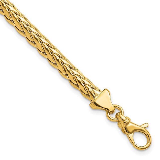 14K Polished Fancy Braided Link 7. Bracelet, 7.5 x 4.8mm
