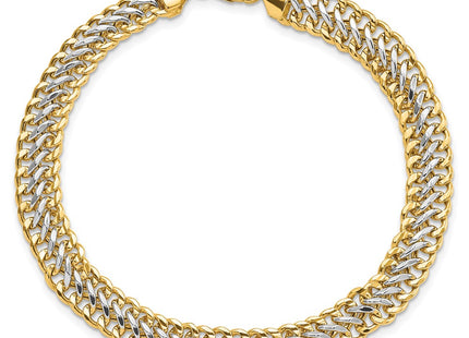 14k Yellow & Rhodium Bracelets Style FB1968 - Classique Jewelry Inc.