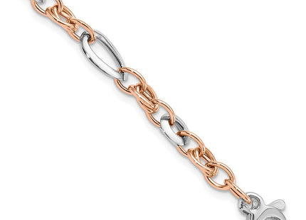 14K White/Rose Gold Bracelets Style FB1970 - Classique Jewelry Inc.