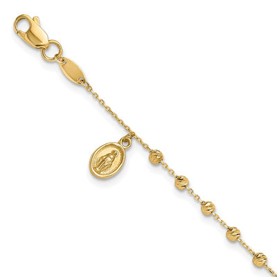14K gold miraculous medal bracelet