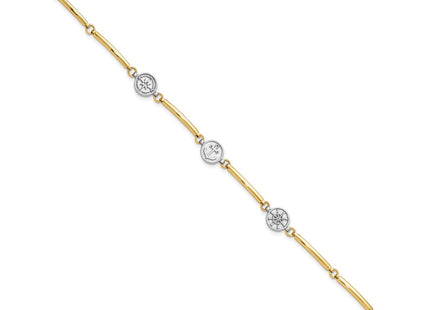14k Two-tone Bracelets Style FB1990 - Classique Jewelry Inc.