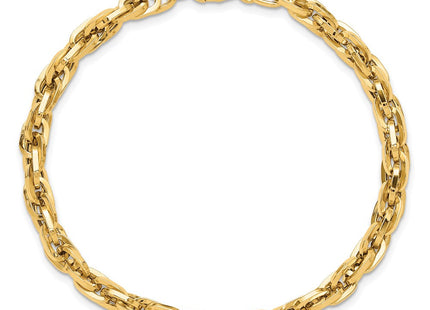 14K Polished Fancy Rope Link 7. Bracelet (Style FB2002-7.5)