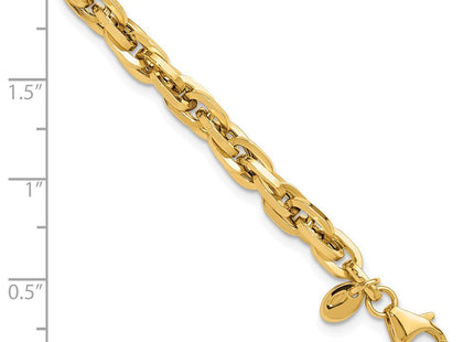 14K Polished Fancy Rope Link 7. Bracelet (Style FB2002-7.5)