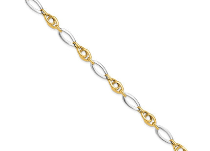 14k Two-tone Bracelets Style FB2009 - Classique Jewelry Inc.