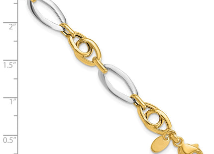 14k Two-tone Bracelets Style FB2009 - Classique Jewelry Inc.