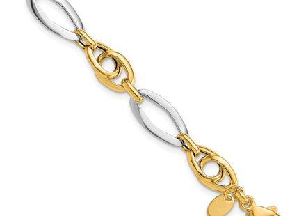 14k Two-tone Bracelets Style FB2009 - Classique Jewelry Inc.