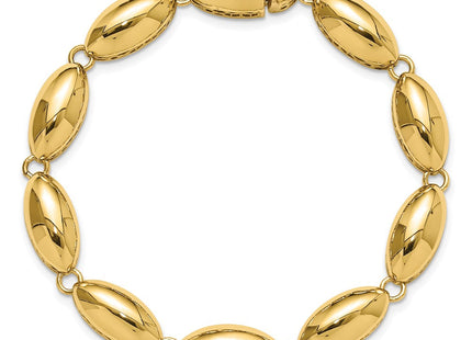 14k Polished Fancy Oval Link 7. Bracelet (Style FB2020-7.5)