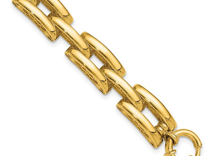 14K Polished Fancy Square Link 7. Bracelet (Style FB2021-7.5)