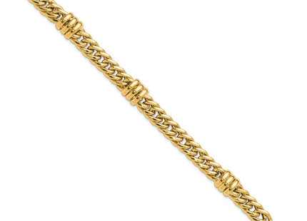 14K gold curb link bracelet, alternate view