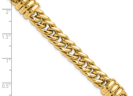 14k Polished Fancy Curb Link 7. Bracelet, 7.5 x 10.2mm