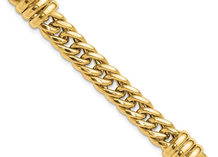 14K gold curb link bracelet