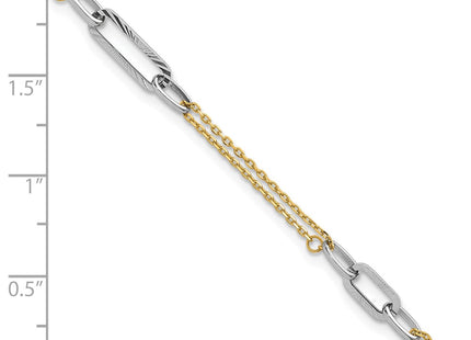 14k Two-tone Bracelets Style FB2043 - Classique Jewelry Inc.
