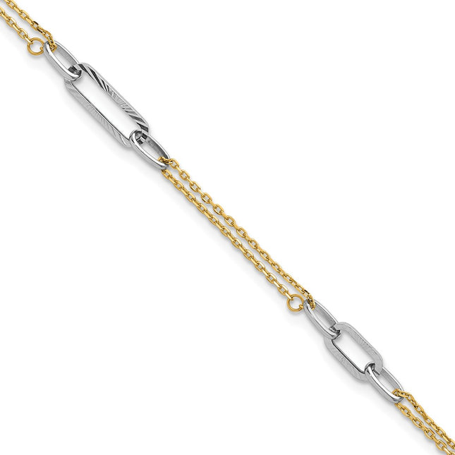 14k Two-tone Bracelets Style FB2043 - Classique Jewelry Inc.