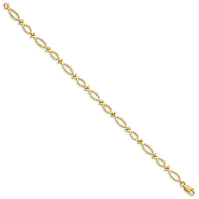 14K Religious Ichthus (Fish) Bracelet