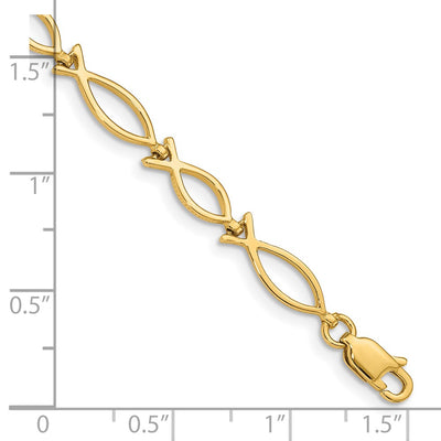14K Religious Ichthus (Fish) Bracelet