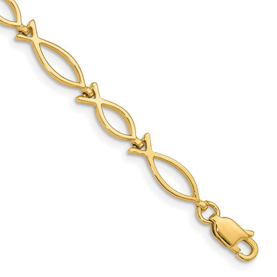 14K Religious Ichthus (Fish) Bracelet