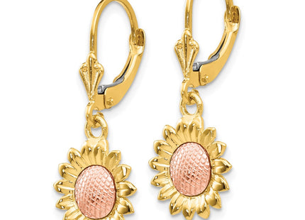 14k Two-tone Earrings Style FB577E - Classique Jewelry Inc.