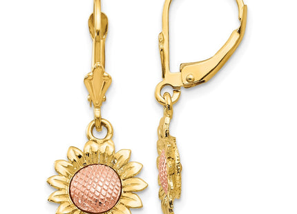 14k Two-tone Earrings Style FB577E - Classique Jewelry Inc.