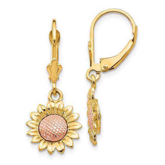 14k Two-tone Earrings Style FB577E - Classique Jewelry Inc.