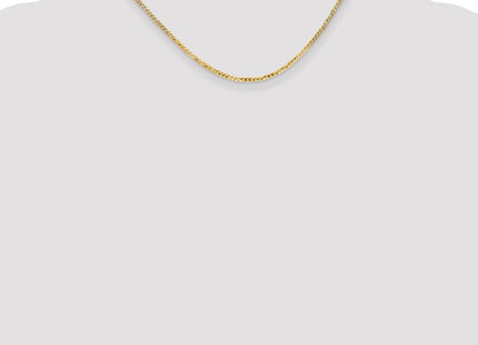 14K Flat Beveled Curb with Lobster Clasp Chain (Style FBU060-16)