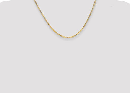 14K Flat Beveled Curb with Lobster Clasp Chain (Style FBU060-18)