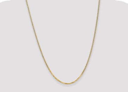 14K Flat Beveled Curb with Lobster Clasp Chain (Style FBU060-24)