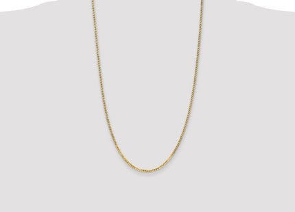 14K Flat Beveled Curb with Lobster Clasp Chain (Style FBU060-26)