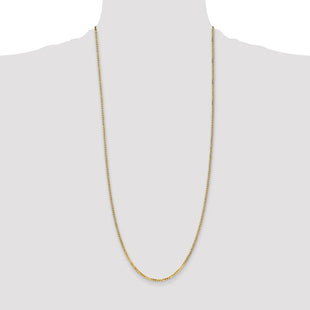 14K Flat Beveled Curb with Lobster Clasp Chain (Style FBU060-30)