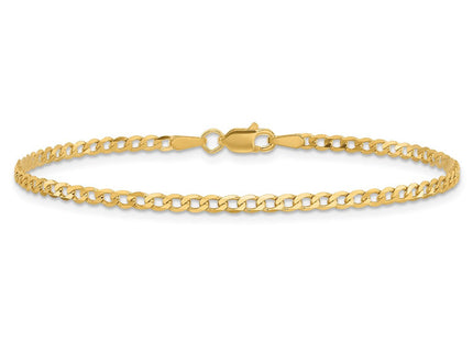 14K gold curb link chain, another view
