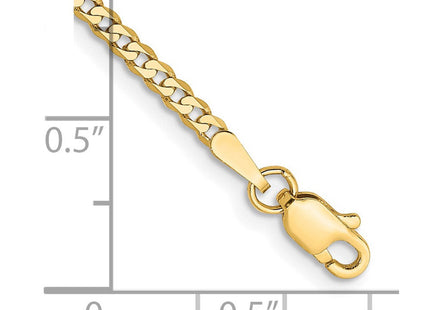 14K gold curb link chain, alternate view