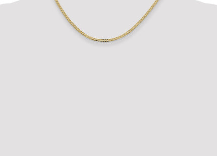 14K Flat Beveled Curb with Lobster Clasp Chain (Style FBU070-16)