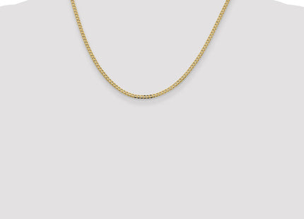 14K Flat Beveled Curb with Lobster Clasp Chain (Style FBU070-18)