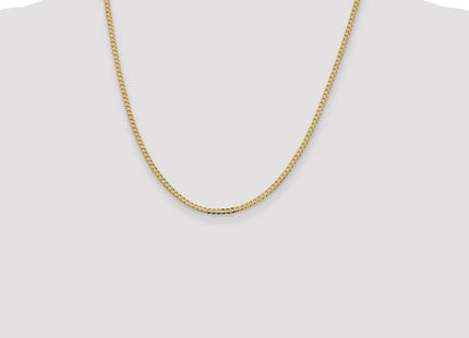 14K Flat Beveled Curb with Lobster Clasp Chain (Style FBU070-20)