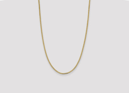 14K Flat Beveled Curb with Lobster Clasp Chain (Style FBU070-26)