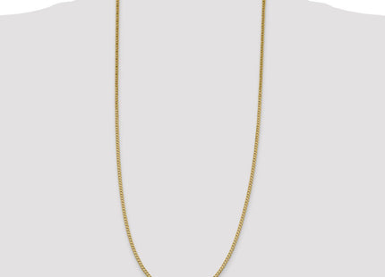 14K Flat Beveled Curb with Lobster Clasp Chain (Style FBU070-30)