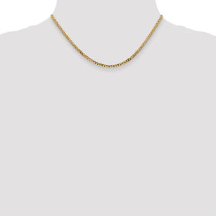 14K Flat Beveled Curb with Lobster Clasp Chain (Style FBU080-16)