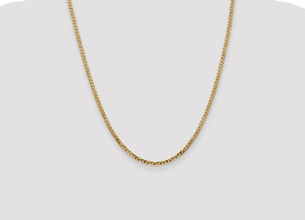 14K Flat Beveled Curb with Lobster Clasp Chain (Style FBU080-22)