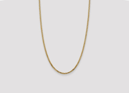 14K Flat Beveled Curb with Lobster Clasp Chain (Style FBU080-26)