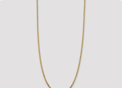 14K Flat Beveled Curb with Lobster Clasp Chain (Style FBU080-30)