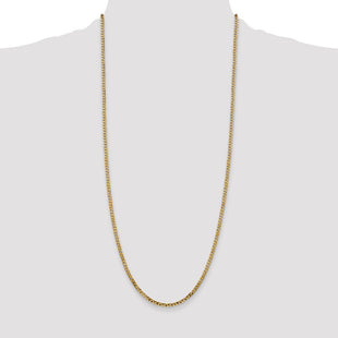 14K Flat Beveled Curb with Lobster Clasp Chain (Style FBU080-30)