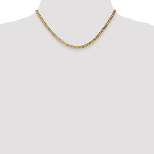 14K Flat Beveled Curb with Lobster Clasp Chain (Style FBU100-16)