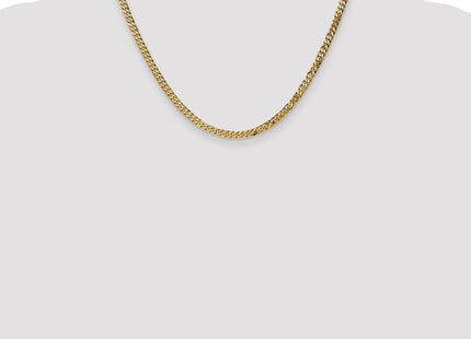 14K Flat Beveled Curb with Lobster Clasp Chain (Style FBU100-18)