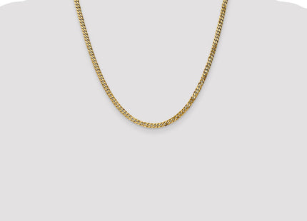 14K Flat Beveled Curb with Lobster Clasp Chain (Style FBU100-20)