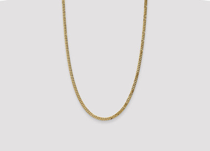 14K Flat Beveled Curb with Lobster Clasp Chain (Style FBU100-26)
