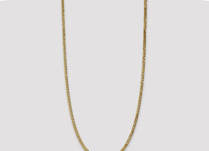 14K Flat Beveled Curb with Lobster Clasp Chain (Style FBU100-30)